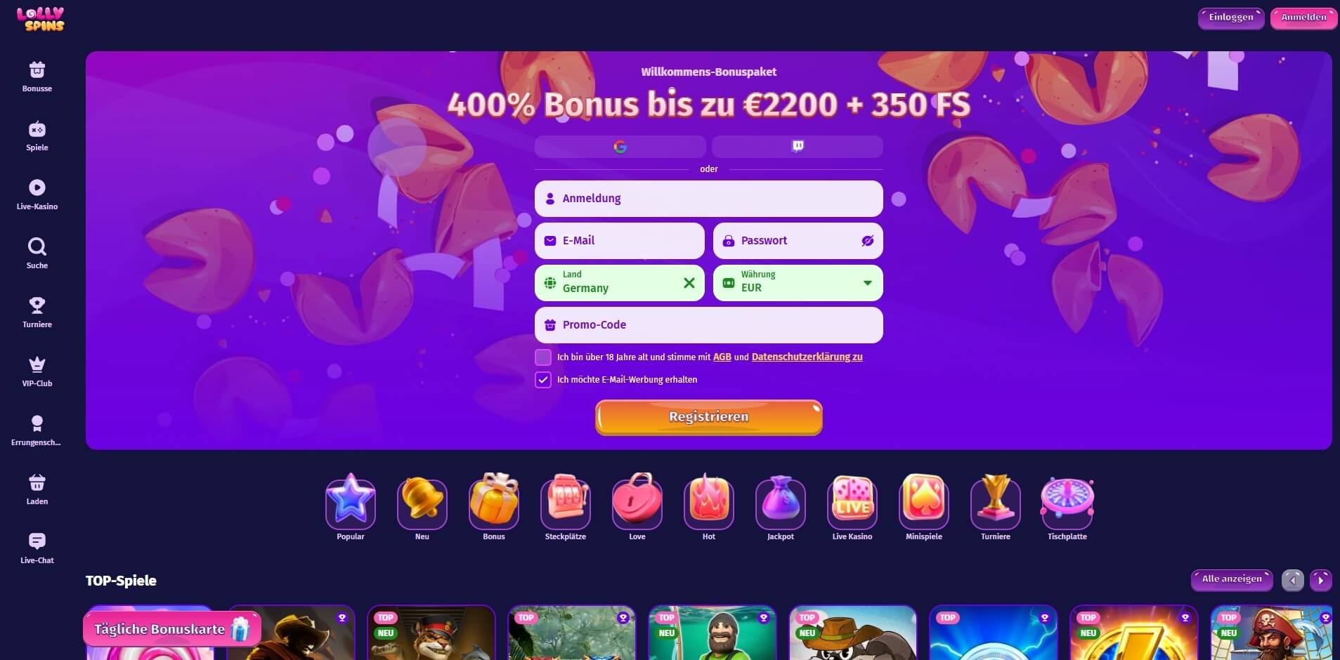 Lolly Spins Casino